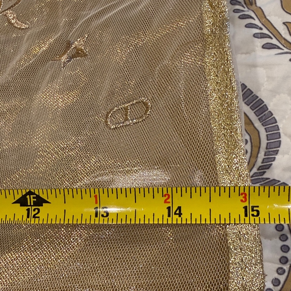 Dior Metallic Gold Star Mesh Tote - Picture 9 of 13